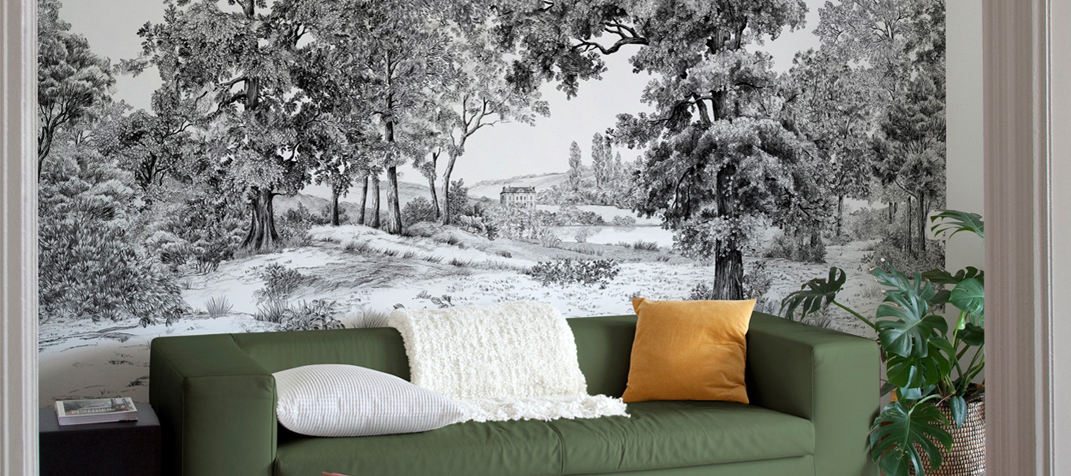 Come prendere le misure per incollare la carta da parati?, image size:3600x1600