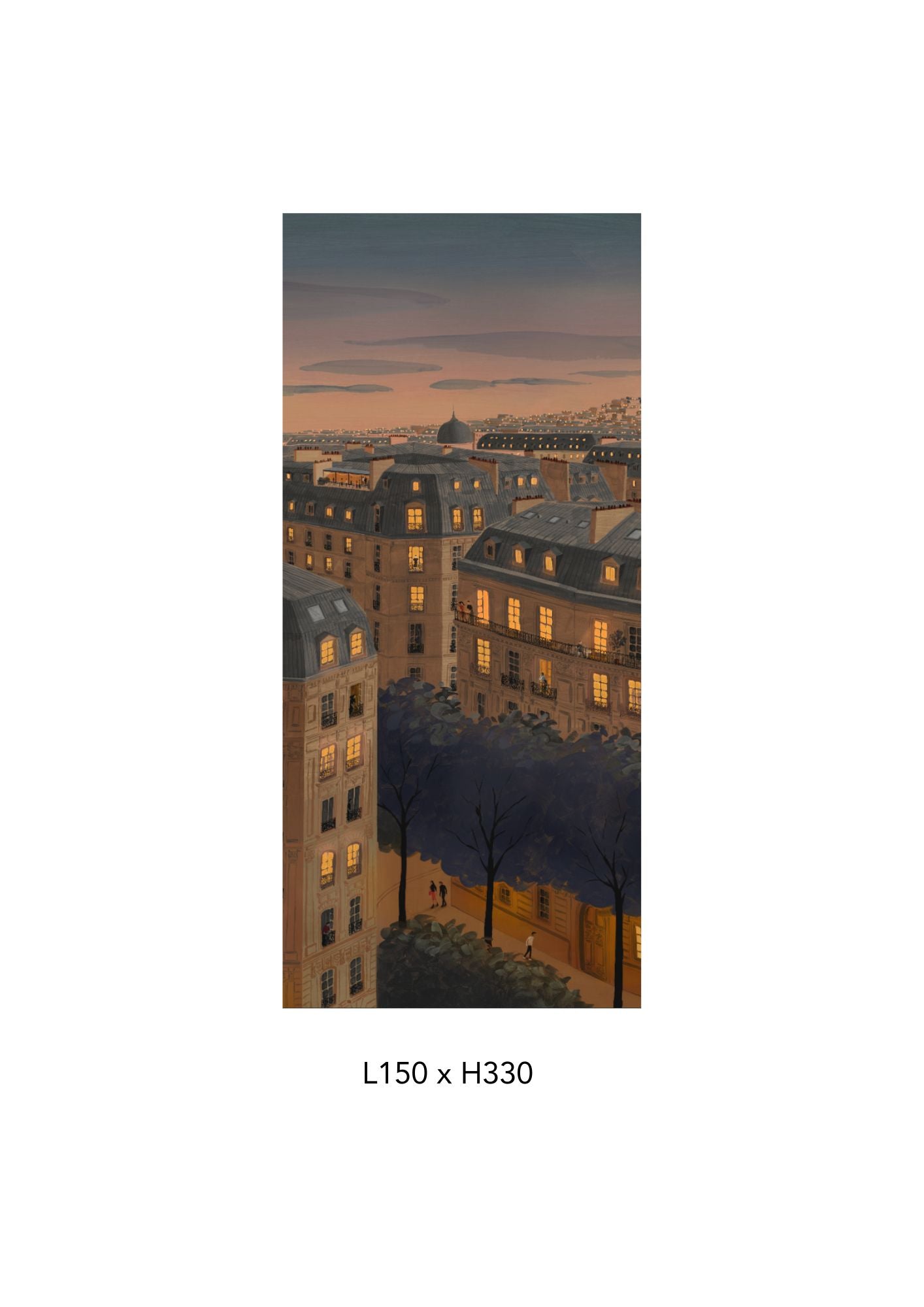 Outlet | Toits de Paris - Nuit - Tejido no tejido