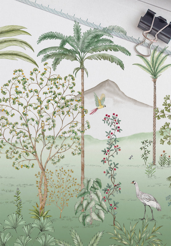 Jardin des oiseaux - Mural a medida