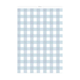 Schéma technique du papier peint Grand Vichy coloris Ciel - dimensions L50 x H1000 cm
