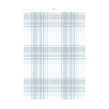 Schéma technique du papier peint Tartan coloris Ciel - dimensions L50 x H1000 cm