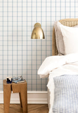 Papier peint Quadrille coloris Ciel dans une chambre