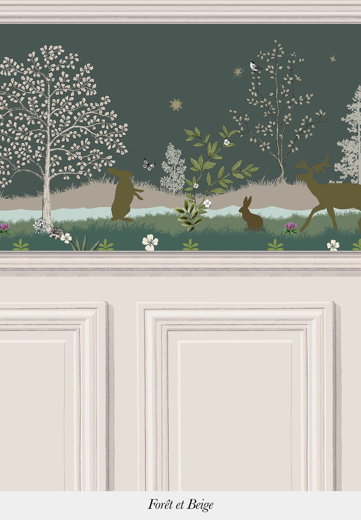 TRIO COUCOU HIBOU FRIEZE - BASEBOARD - AUGUSTE MOLDING BORDERS