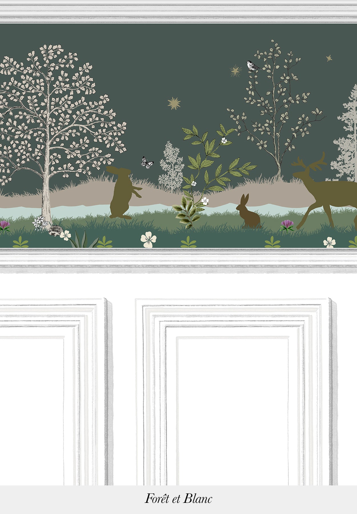 TRIO COUCOU HIBOU FRIEZE - BASEBOARD - AUGUSTE MOLDING BORDERS
