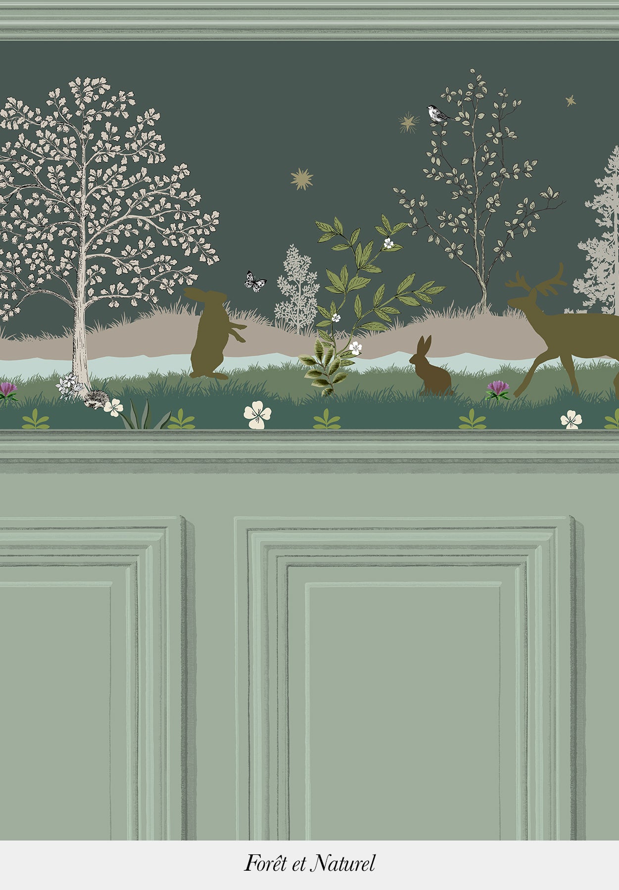 TRIO COUCOU HIBOU FRIEZE - BASEBOARD - AUGUSTE MOLDING BORDERS