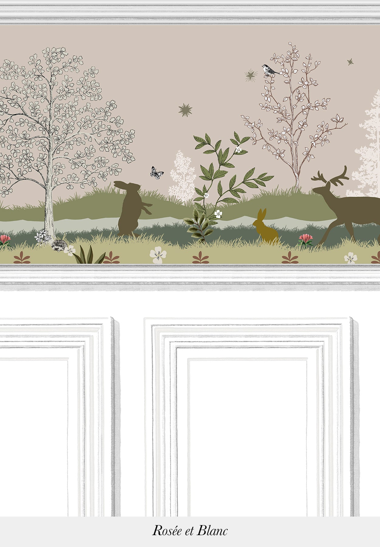TRIO COUCOU HIBOU FRIEZE - BASEBOARD - AUGUSTE MOLDING BORDERS
