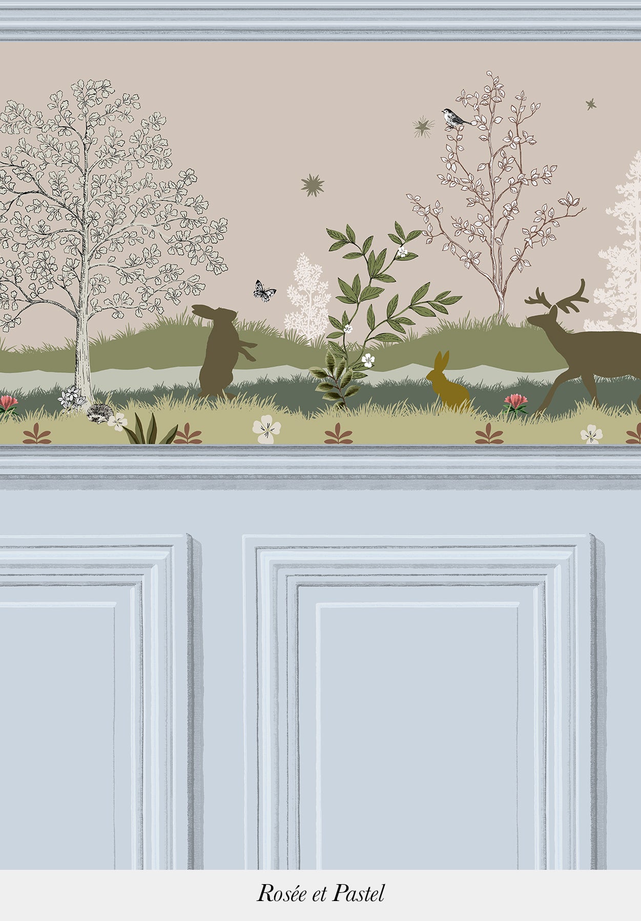 TRIO COUCOU HIBOU FRIEZE - BASEBOARD - AUGUSTE MOLDING BORDERS