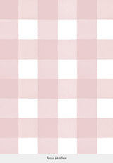 Gros plan sur le motif du papier peint Grand Vichy coloris Rose Bonbon