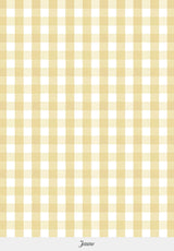 Gros plan sur le motif du papier peint Petit Vichy coloris Jaune