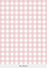 Gros plan sur le motif du papier peint Petit Vichy coloris Rose Bonbon