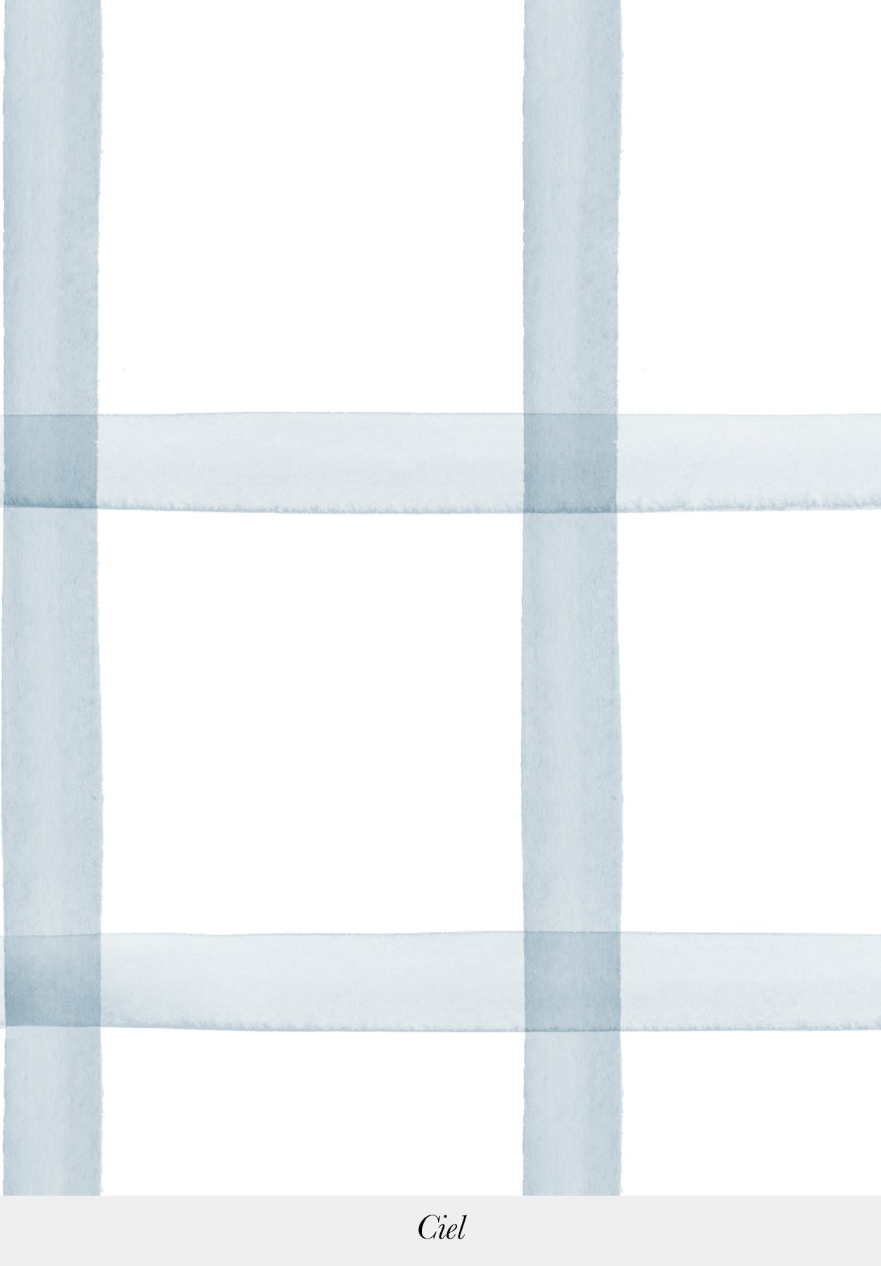 Gros plan sur le motif du papier peint Quadrille coloris Ciel