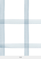 Gros plan sur le motif du papier peint Quadrille coloris Ciel