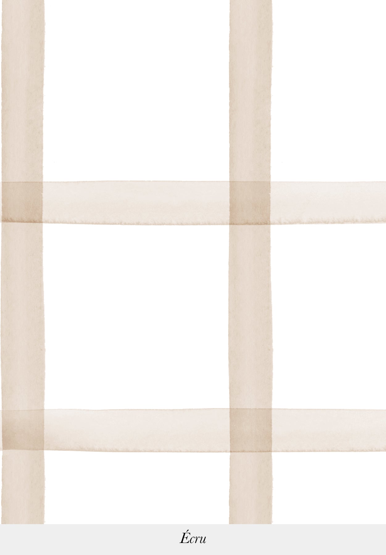 Gros plan sur le motif du papier peint Quadrille coloris Écru