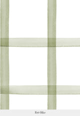 Gros plan sur le motif du papier peint Quadrille coloris Vert Olive