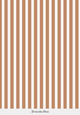 Gros plan sur le motif du papier peint Julia coloris Terracotta Doux