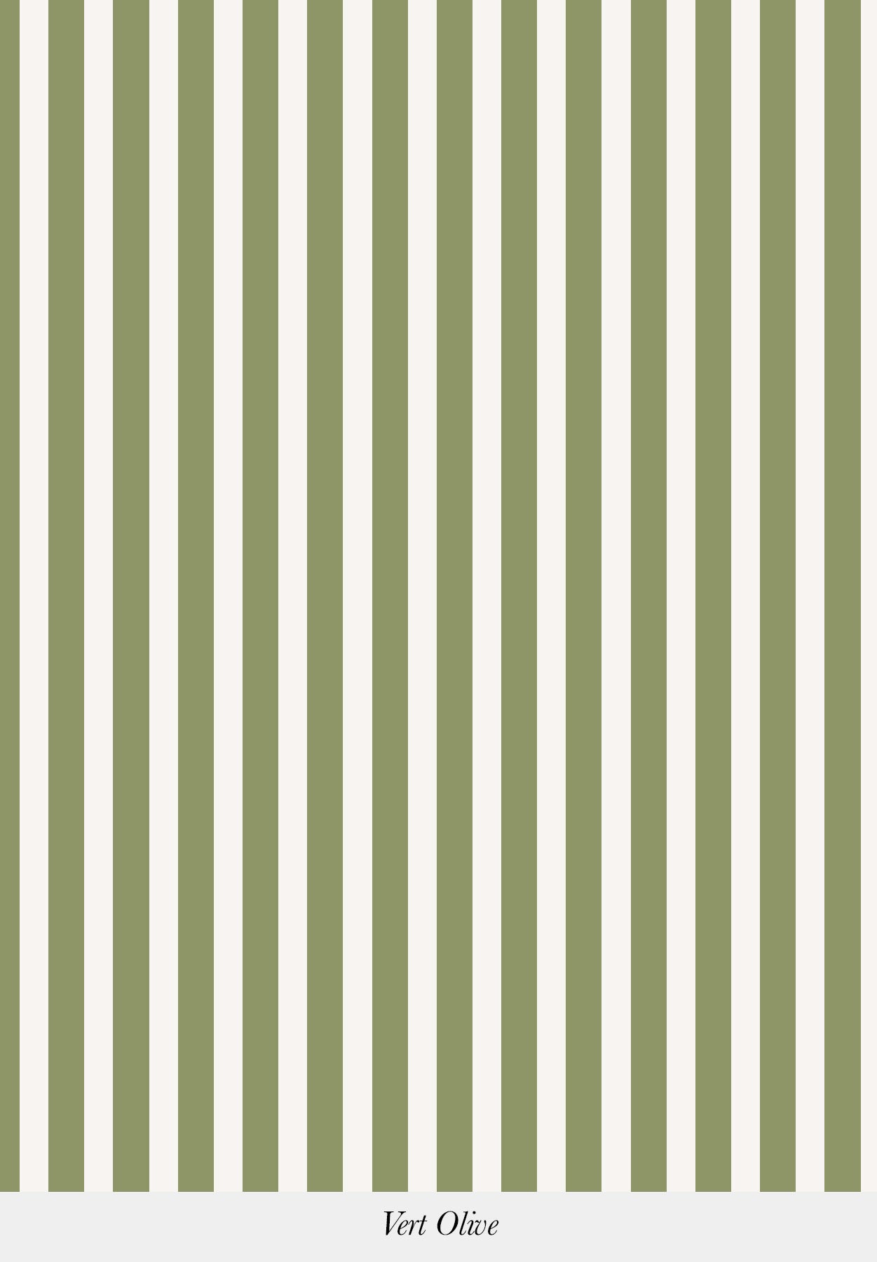 Gros plan sur le motif du papier peint Julia coloris Vert Olive