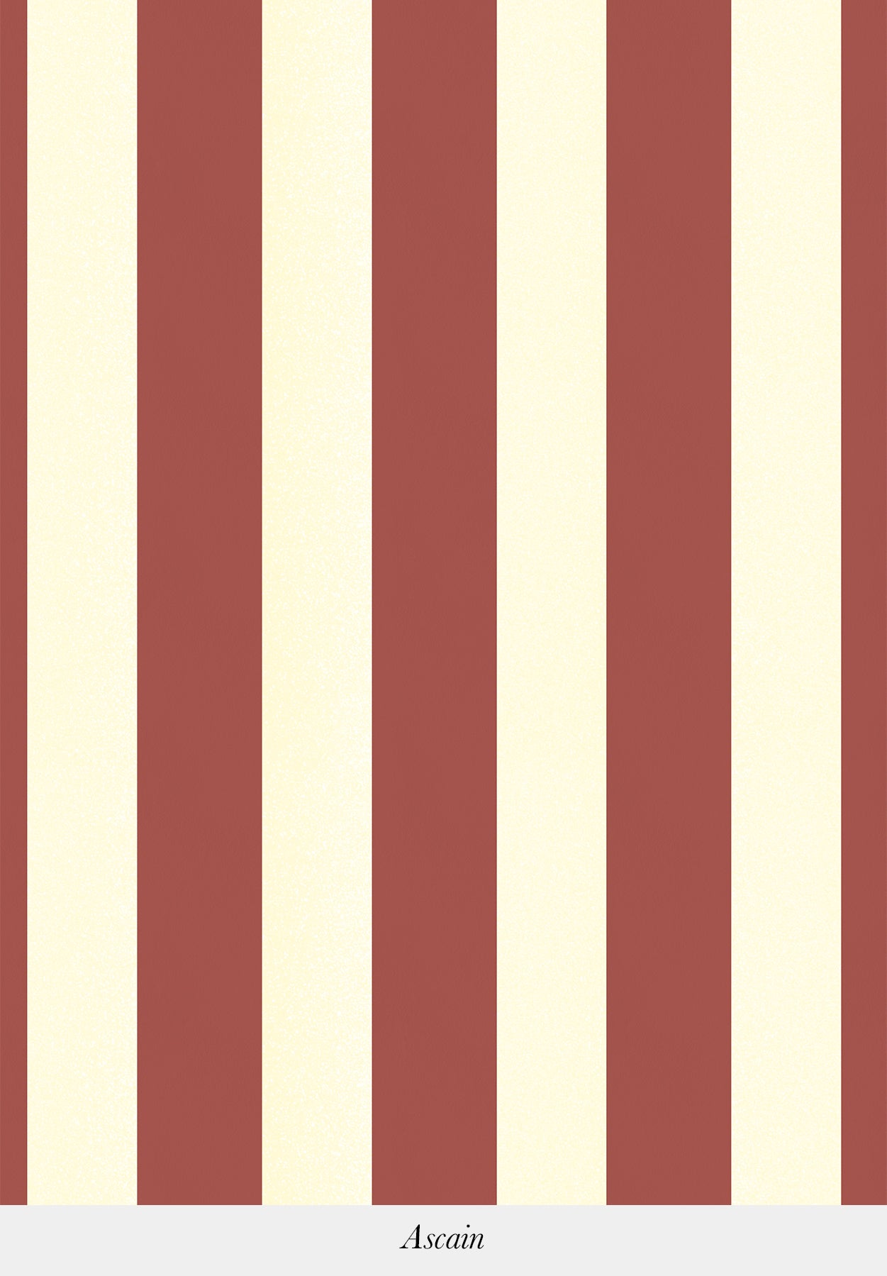Papier peint à rayures verticales terracotta et beige motif décoratif