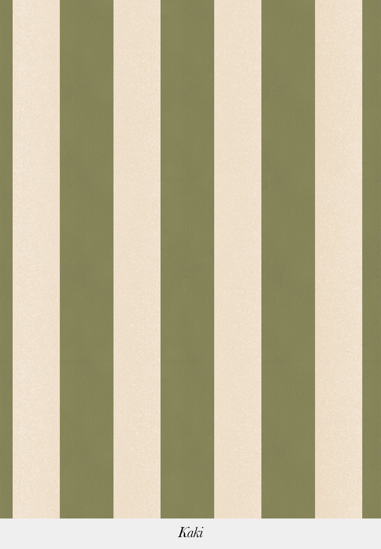 Papier peint à rayures verticales vert olive et beige motif décoratif
