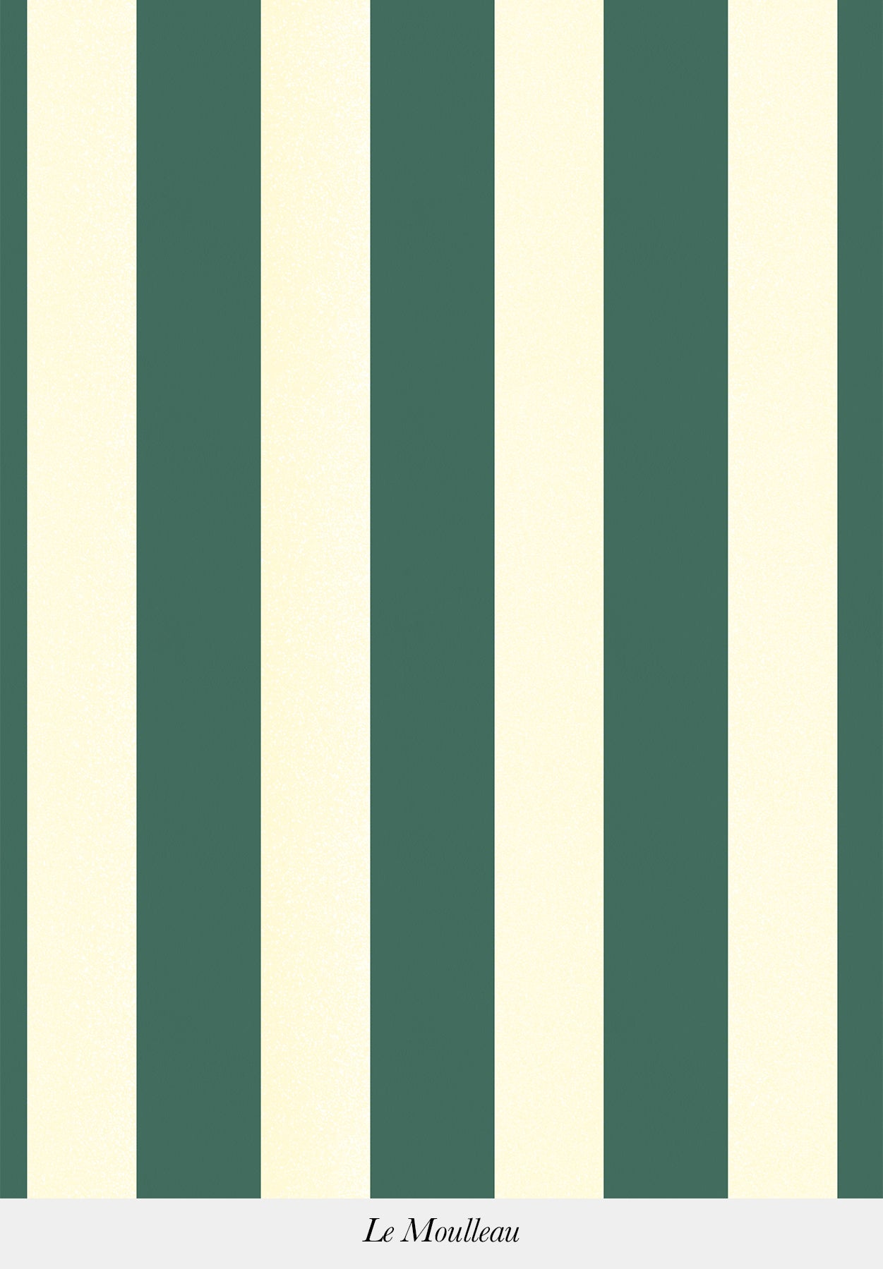 Papier peint à rayures verticales vert foncé et beige motif graphique