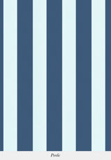Papier peint à rayures verticales bleu profond et blanc motif graphique