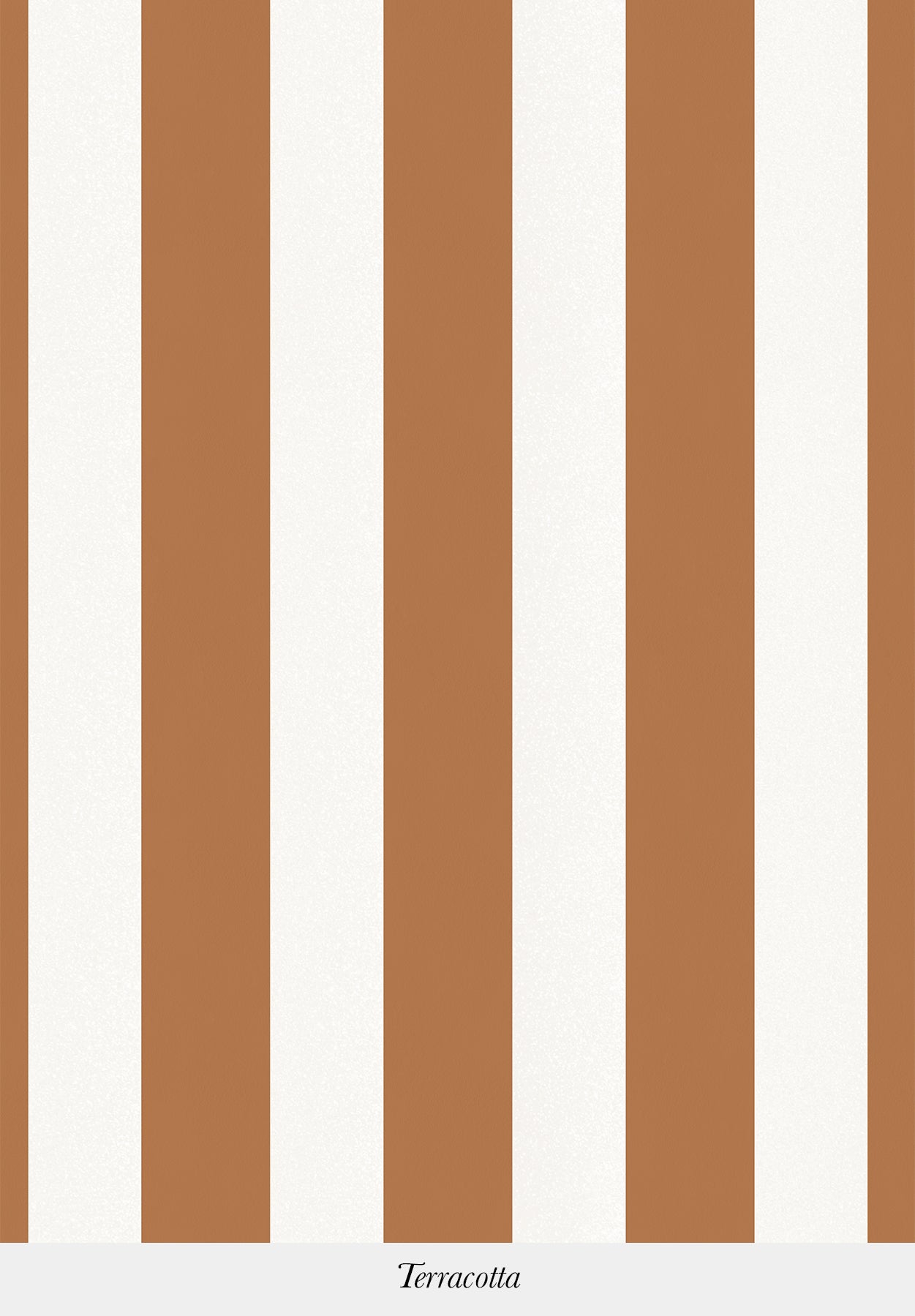 Papier peint à rayures verticales terracotta et beige motif graphique