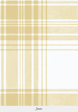 Gros plan sur le motif du papier peint Tartan coloris Jaune
