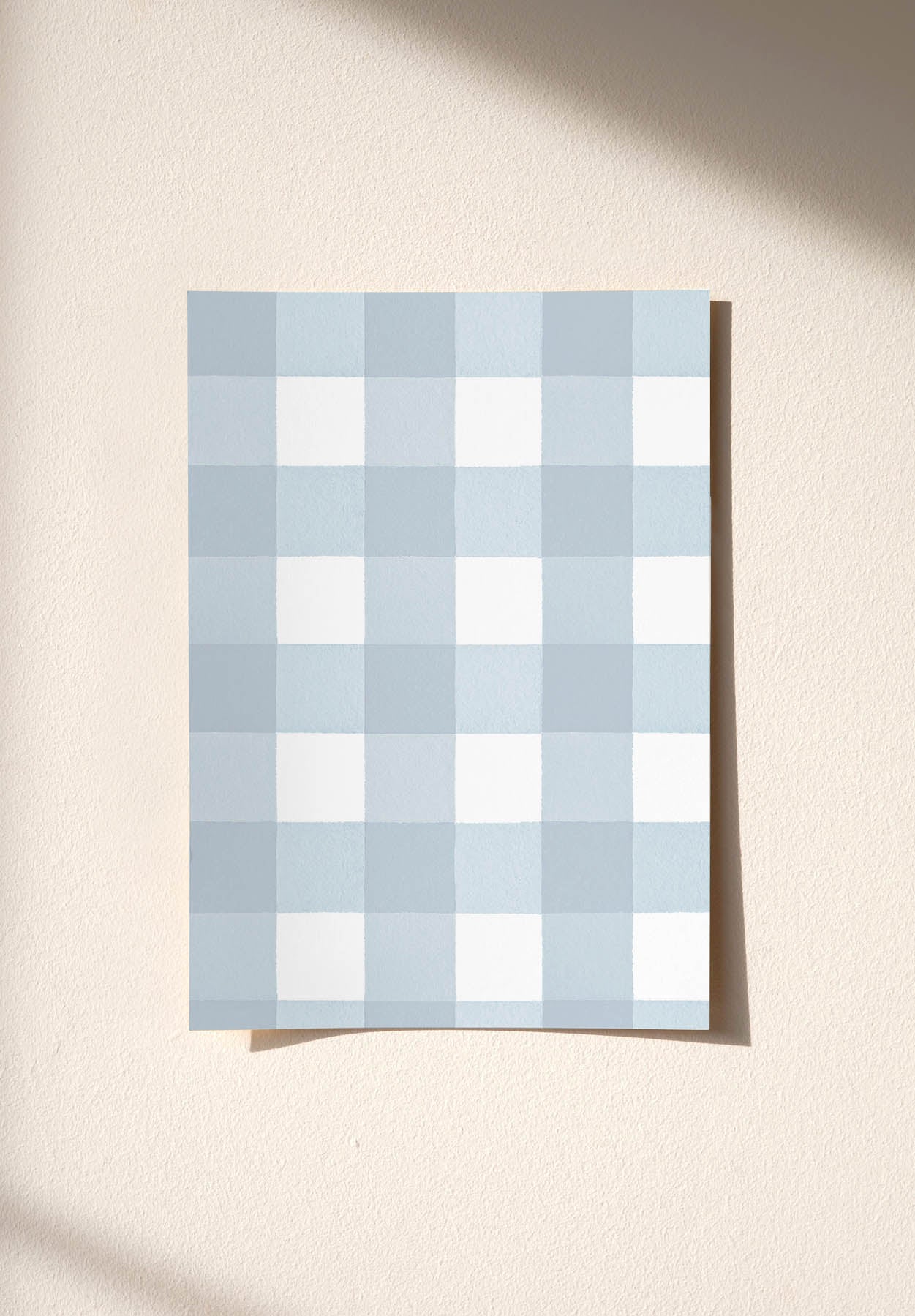 Échantillon papier peint Grand Vichy coloris Ciel
