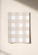 Échantillon papier peint Grand Vichy coloris Écru