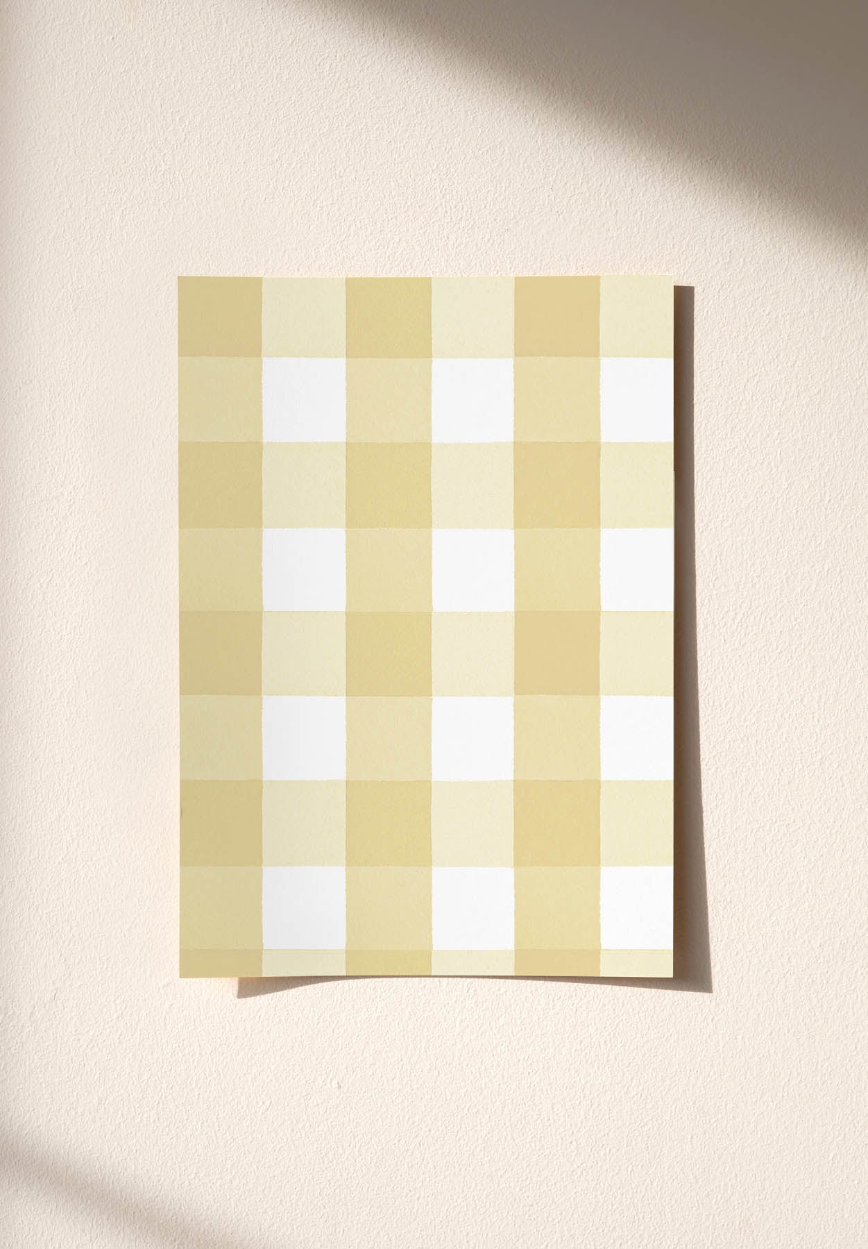 Échantillon papier peint Grand Vichy coloris Jaune