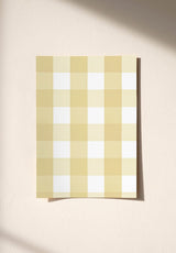 Échantillon papier peint Grand Vichy coloris Jaune