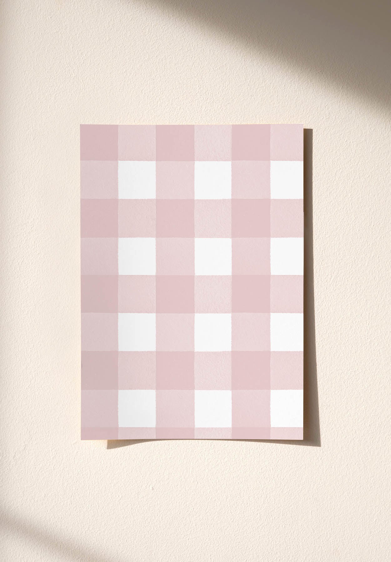 Échantillon papier peint Grand Vichy coloris Rose Bonbon