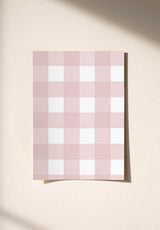 Échantillon papier peint Grand Vichy coloris Rose Bonbon