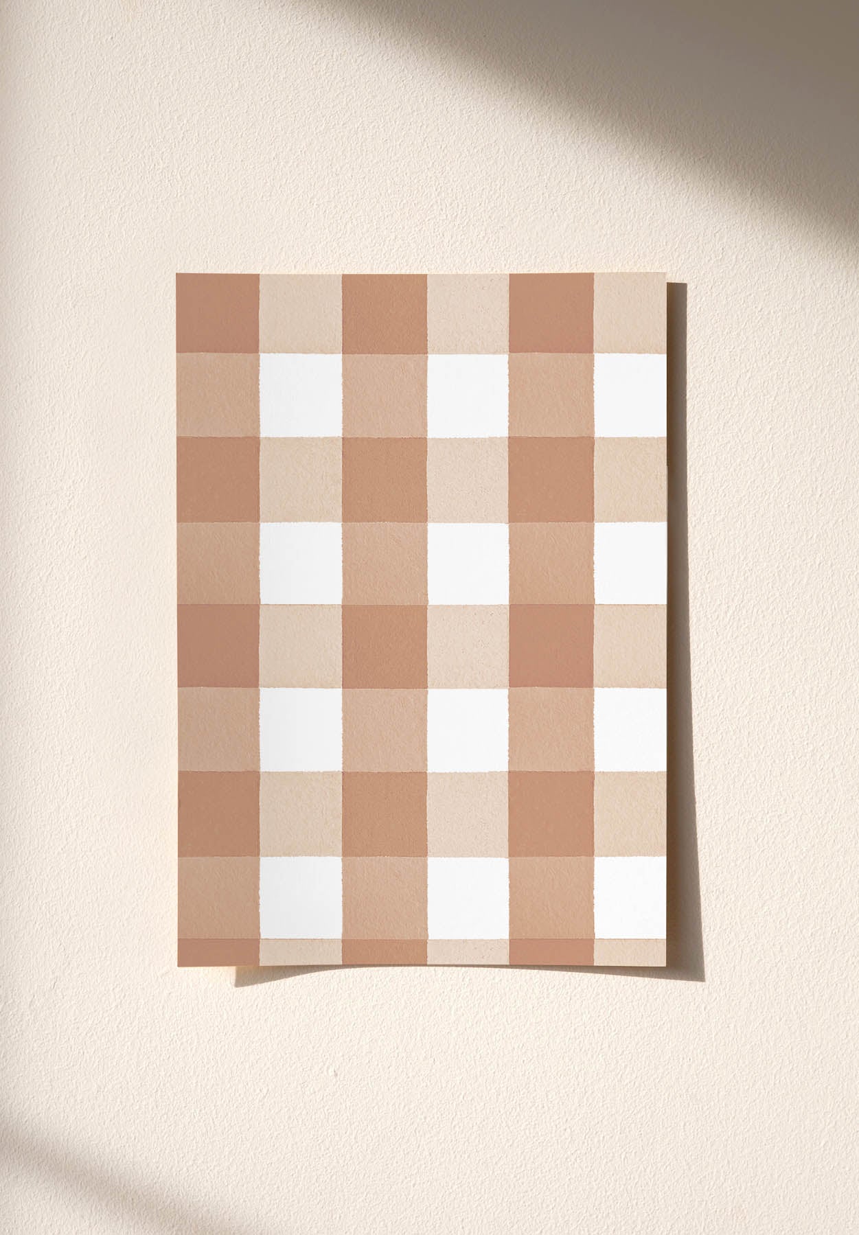 Échantillon papier peint Grand Vichy coloris Terracotta Doux