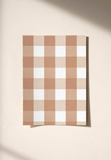Échantillon papier peint Grand Vichy coloris Terracotta Doux