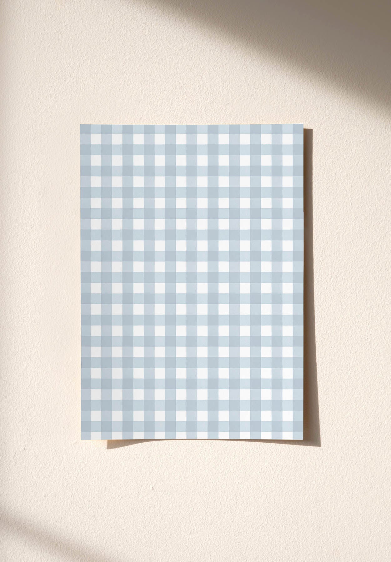 Échantillon papier peint Petit Vichy coloris Ciel