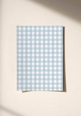 Échantillon papier peint Petit Vichy coloris Ciel