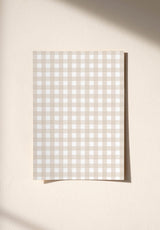 Échantillon papier peint Petit Vichy coloris Écru