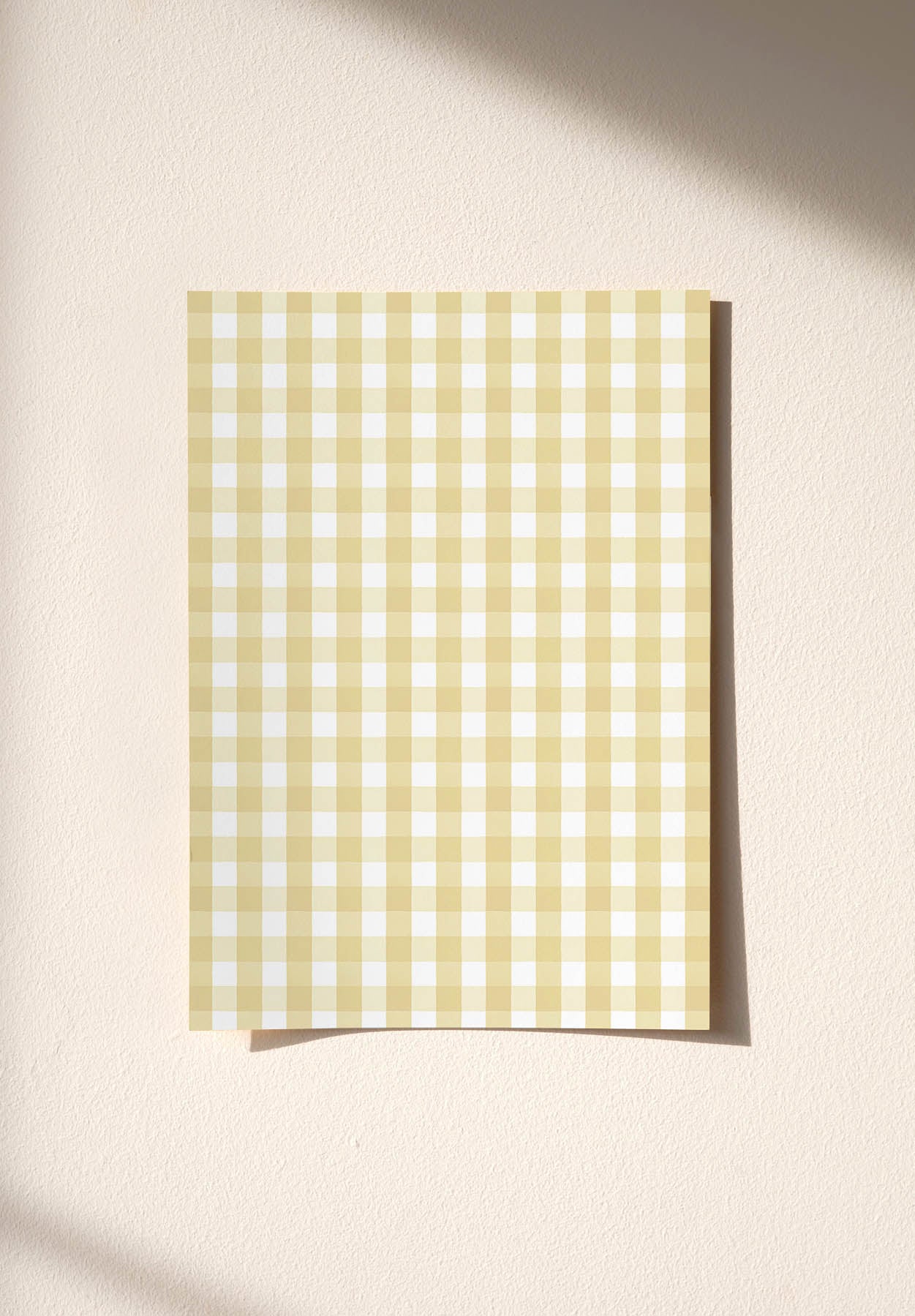 Échantillon papier peint Petit Vichy coloris Jaune