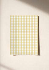Échantillon papier peint Petit Vichy coloris Jaune