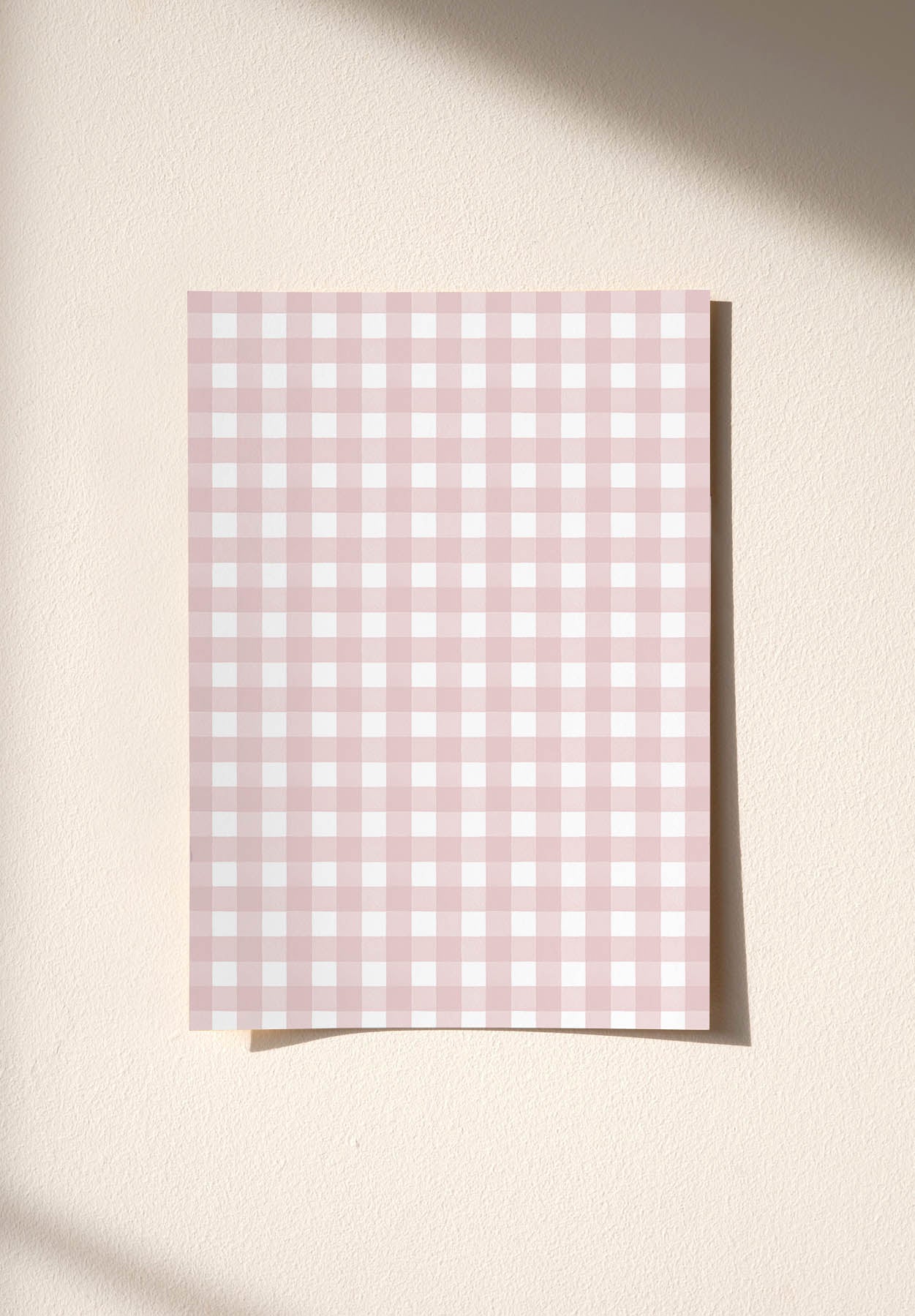 Échantillon papier peint Petit Vichy coloris Rose Bonbon