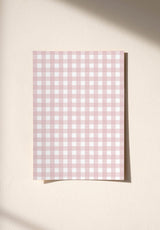 Échantillon papier peint Petit Vichy coloris Rose Bonbon