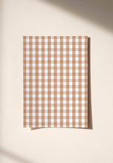 Échantillon papier peint Petit Vichy coloris Terracotta Doux