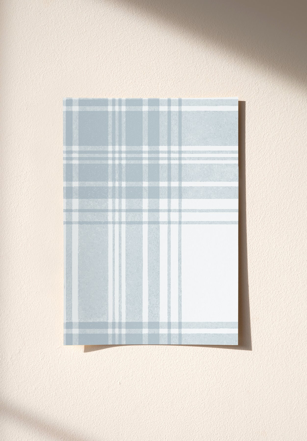 Échantillon papier peint Tartan coloris Ciel