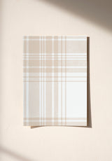 Échantillon papier peint Tartan coloris Écru