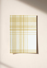 Échantillon papier peint Tartan coloris Jaune
