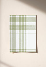 Échantillon papier peint Tartan coloris Vert Olive