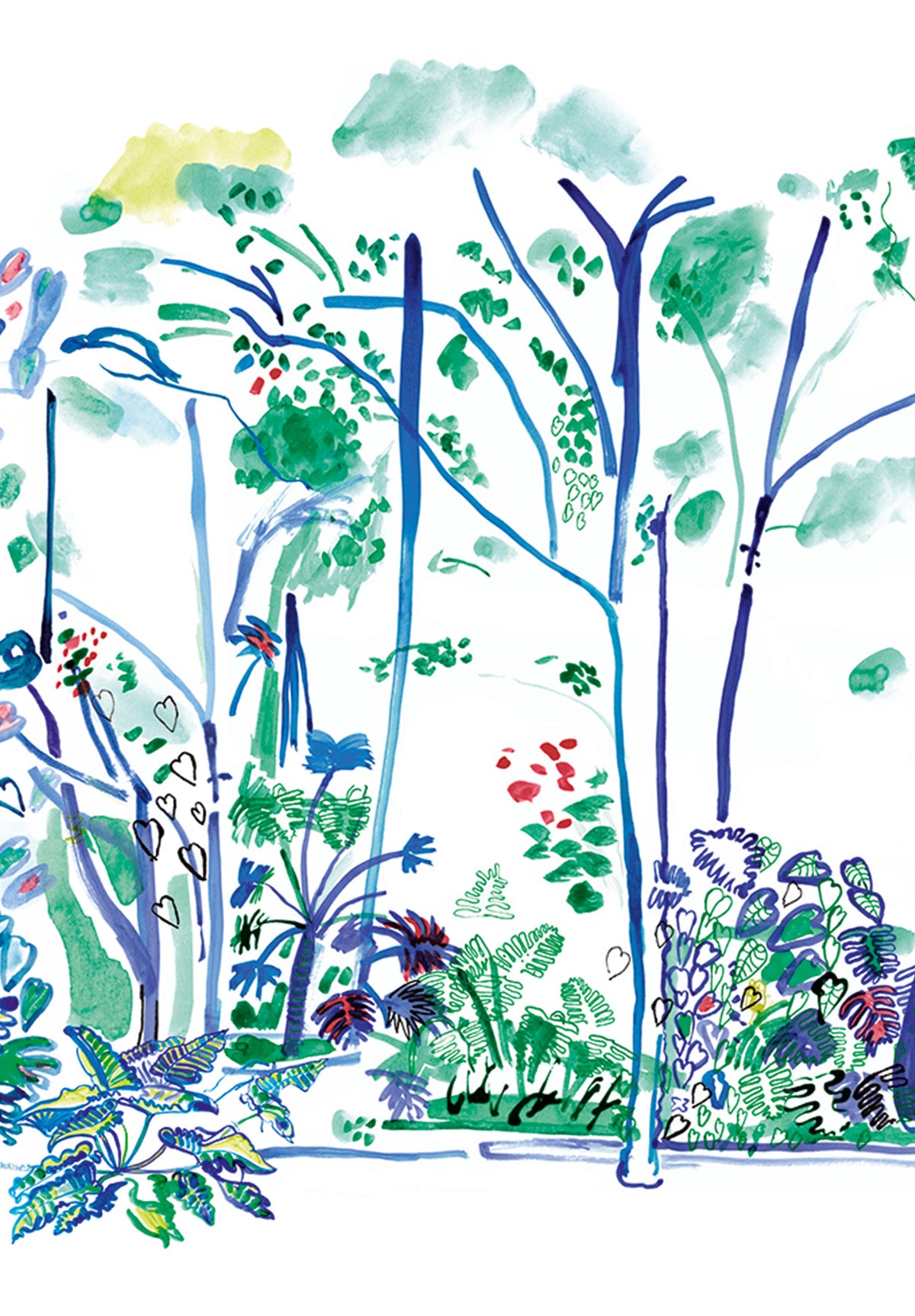ルヴィニ パリ LOU FILIPE JARDIM / TURQUOISE Papiers Peints Filipe Jardim | Panoramiques Exclusifs et Inspirants
